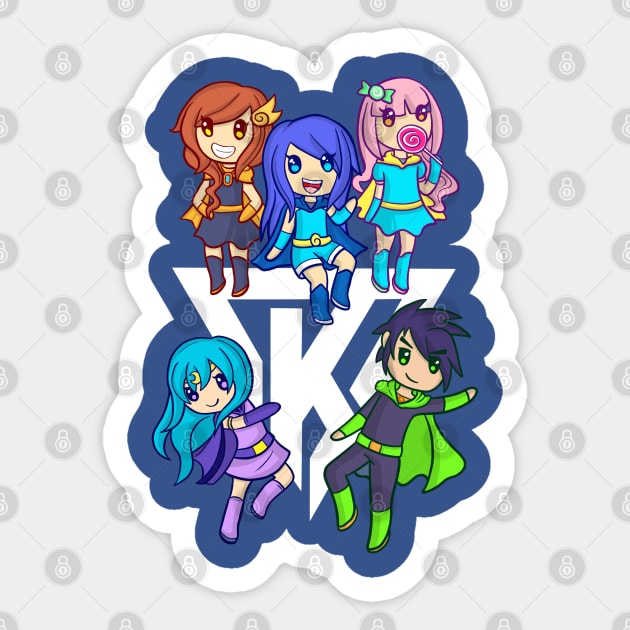 Funneh and the Krew Cartoon - Funneh - Sticker | TeePublic